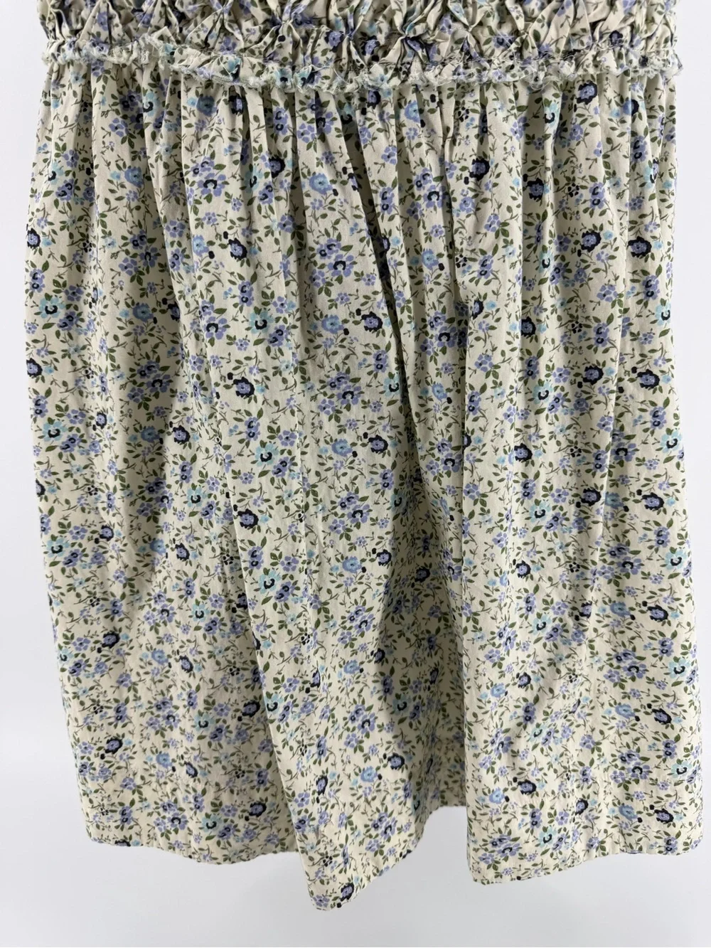 NWT Free People Petunia Mini Dress, Cream Blue Floral, Women's Medium - Picture 6 of 16